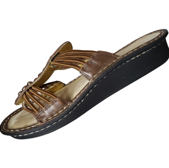 Alagria Pisa Comfort Sandal Bronze Faux Pearl Embellished Boho size 38 - Picture 2 of 9